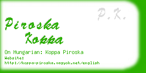 piroska koppa business card